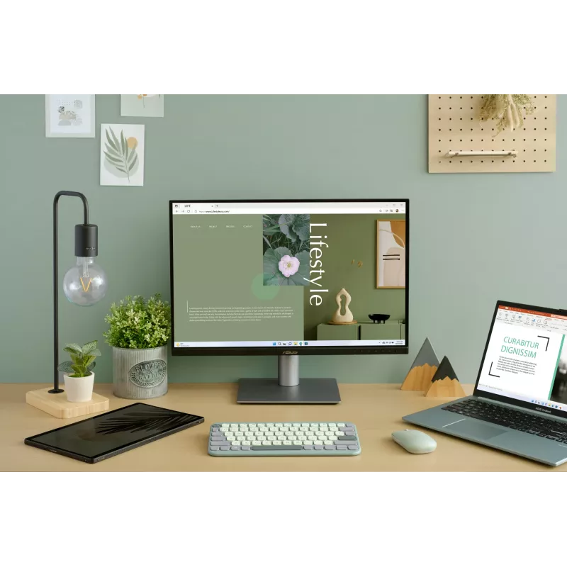 Tastiera wireless Bluetooth ASUS Marshmallow KW100 — layout US International, design compatto