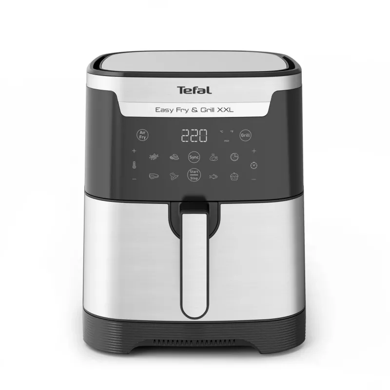 Friggitrice ad aria Tefal Easy Fry & Grill EY801D 6,5 L a sé stante 1650 W acciaio inox