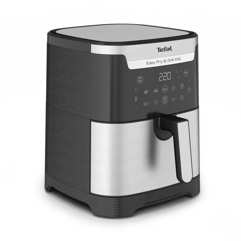 Friggitrice ad aria Tefal Easy Fry & Grill EY801D 6,5 L a sé stante 1650 W acciaio inox