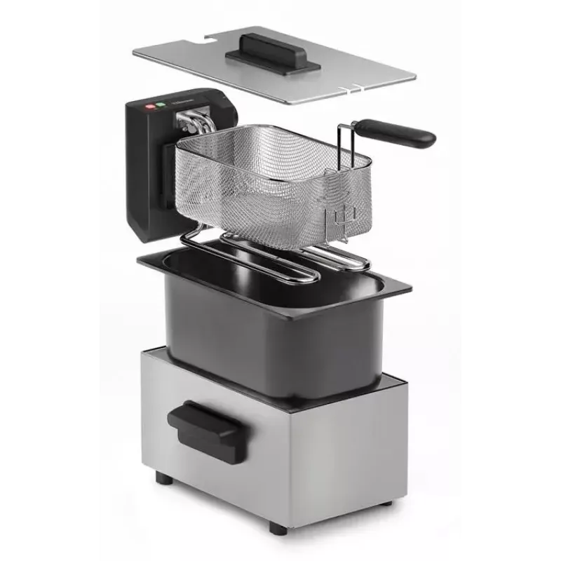 Friggitrice Tristar FR-9334 – capacità singola 3 L, 2000 W, regolatore rotante, argento
