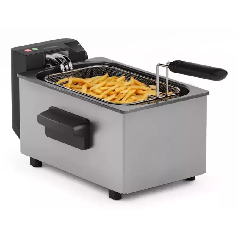 Friggitrice Tristar FR-9334 – capacità singola 3 L, 2000 W, regolatore rotante, argento