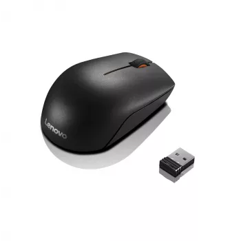 Mouse compatto wireless Lenovo 300 nero, 1000 DPI, 2,4 GHz