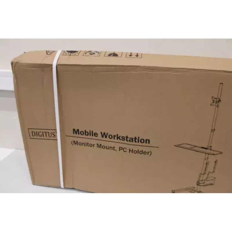 Supporto monitor e supporto PC DIGITUS DA-90374 — regolabile in altezza per display 17–32 pollici