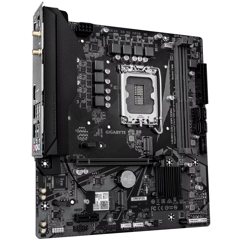 Scheda madre GIGABYTE H610M D3H WIFI, H610, LGA 1700, Micro ATX