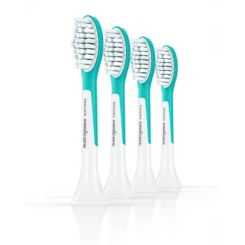 Testine spazzolino Philips Sonicare For Kids HX6044/90, confezione da 4, blu/bianco, sostituzione ogni 3 mesi