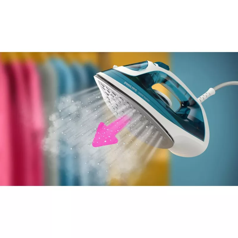 Philips serie 2000 DST2020/90 ferro da stiro a vapore piastra in ceramica 2000 W aqua