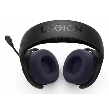 Cuffie Lenovo Legion H410 wireless con archetto gaming USB Type-C Bluetooth nero, viola