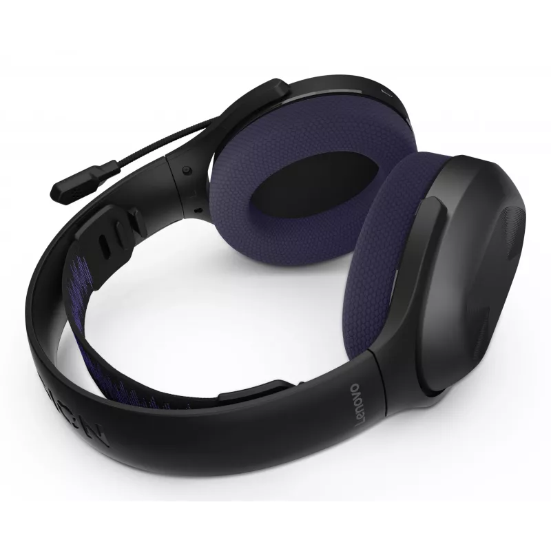 Cuffie Lenovo Legion H410 wireless con archetto gaming USB Type-C Bluetooth nero, viola