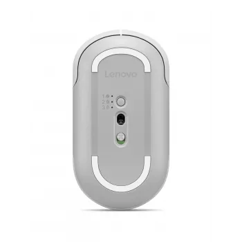 Mouse wireless silenzioso Lenovo 700 multi-device, ambidestro, ottico, 4000 DPI, RF + Bluetooth, 8 tasti, bianco