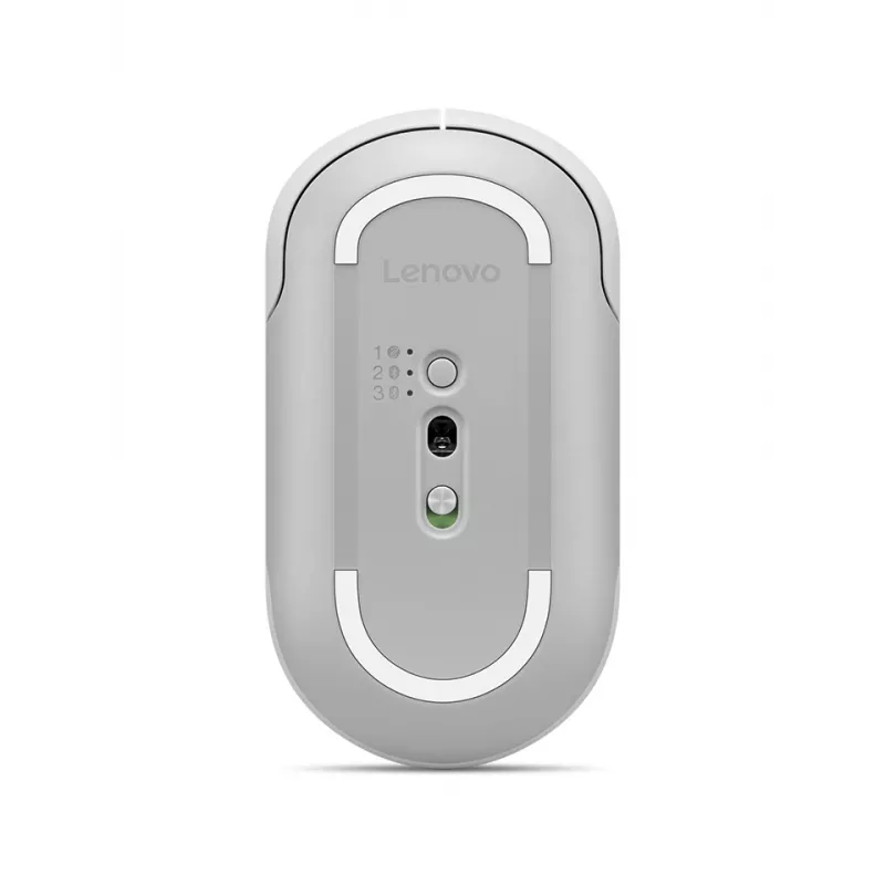 Mouse wireless silenzioso Lenovo 700 multi-device, ambidestro, ottico, 4000 DPI, RF + Bluetooth, 8 tasti, bianco