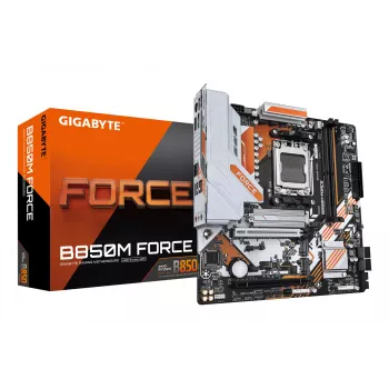 Scheda madre GIGABYTE B850M FORCE - CPU AMD Ryzen 9000 Series, VRM digitale 8+2+2 fasi, fino a 9600MHz DDR5 (OC), 1xPCIe 5.0 + 2xPCIe 4.0 M.2, 2.5 GbE LAN, USB 3.2 Gen 2