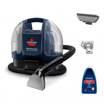 Bissell SpotClean Mini pulitore per tappeti senza fili a mano nero, blu