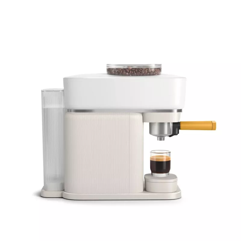 Philips Baristina macchina per espresso – vero espresso, semplice. bianco latte con portafiltro giallo mango (BAR300/03)