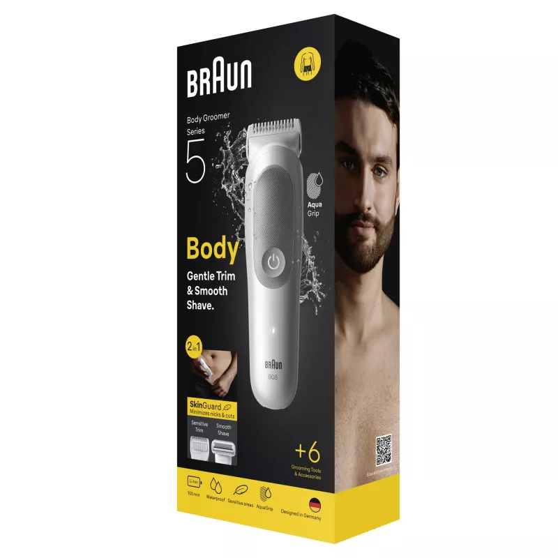 Braun Series 5 rifinitore/rasoio per peli del corpo, grigio chiaro