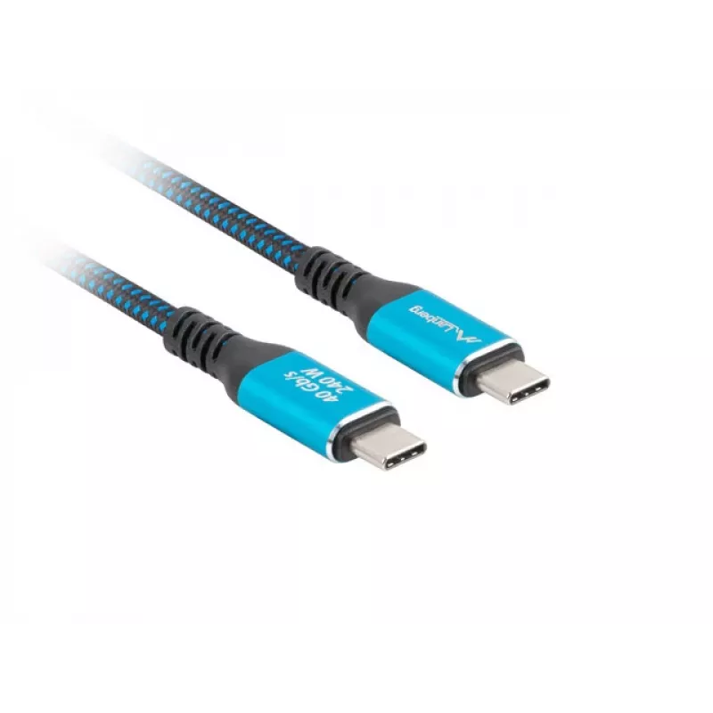 Lanberg CA-CMCM-44CU-0005-BK cavo USB-C M/M USB4 0,5 m, 240 W, 8K 60 Hz
