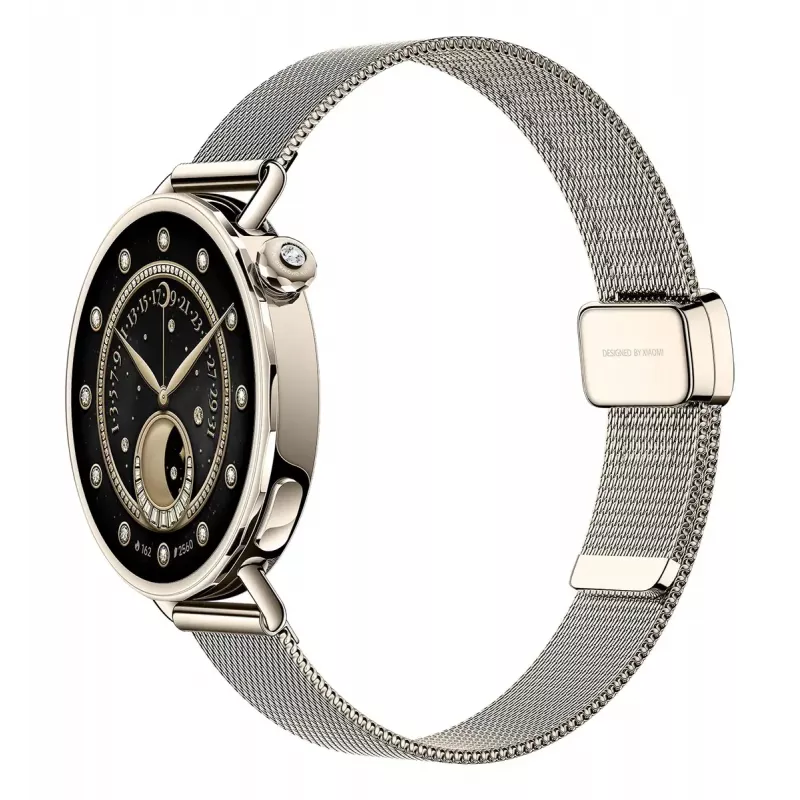 Xiaomi Watch S4 41 mm smartwatch, 1,32" AMOLED 466x466, GPS, NFC, 5 ATM, cinturino milanese, Sunset Gold