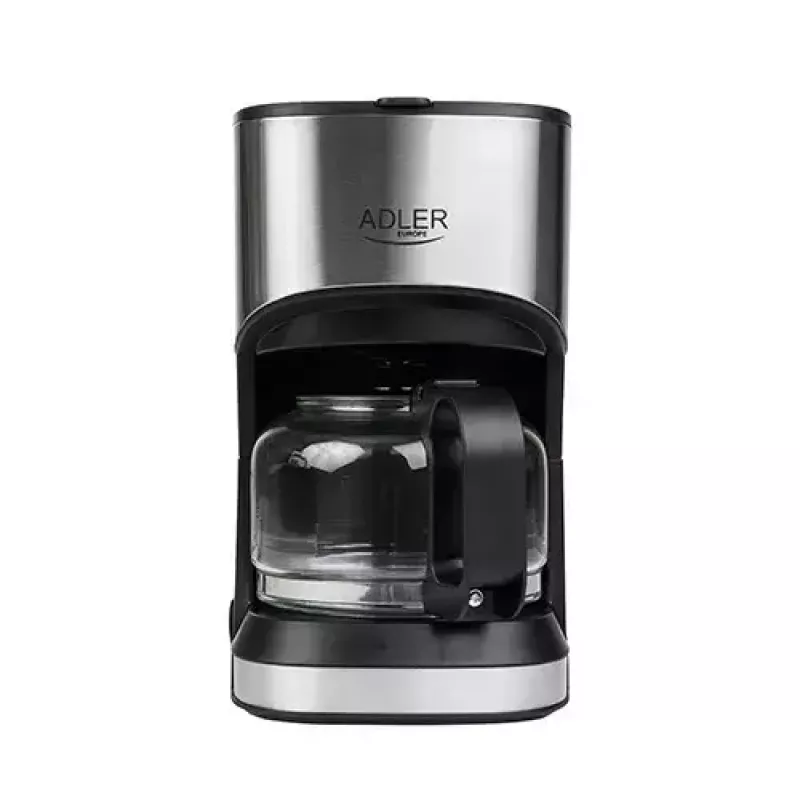 Caffettiera a filtro Adler AD 4407, 550 W, caraffa 0,7 L, argento/nero, semiautomatica