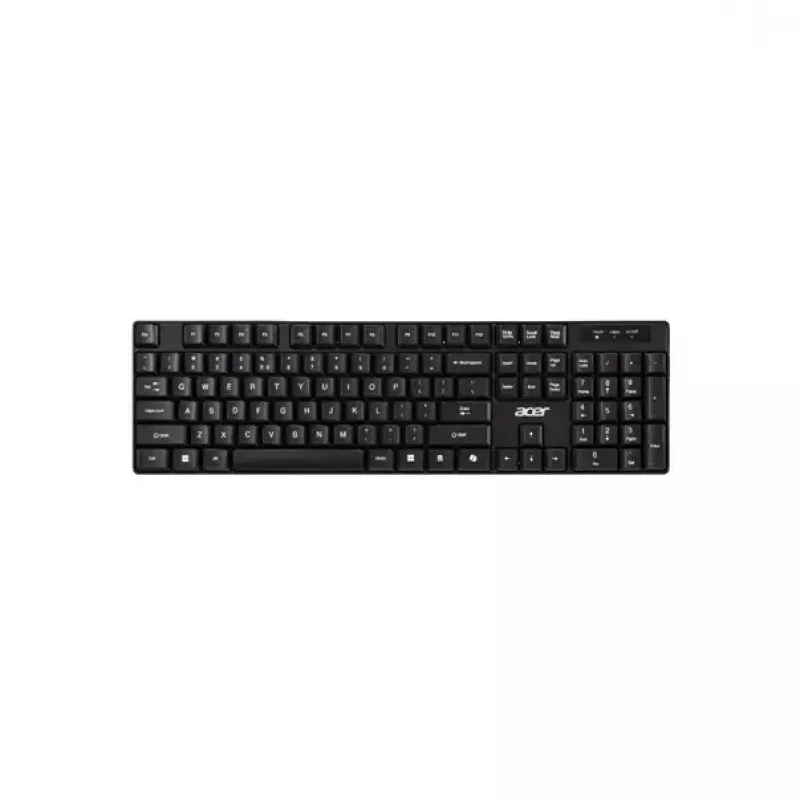 Acer GP.ACC11.03M tastiera con mouse, home office, USB, nero, grigio