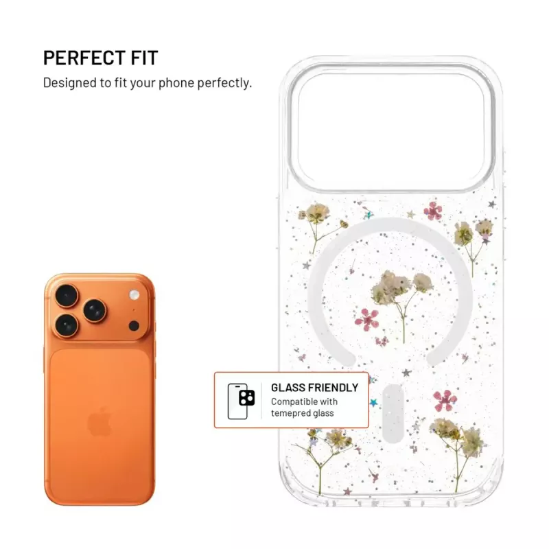 Cover posteriore FIXED MagBloom per Apple iPhone 17 Pro — TPU, Blush Plum