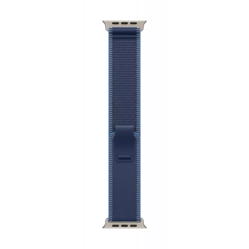 APPLE 49 mm Trail Loop blu/azzurro – S/M – finitura titanio naturale