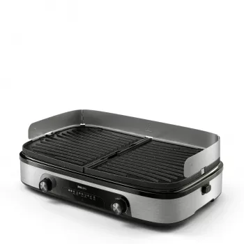 Piastra grill elettrica Philips HD6222/90 2400 W nero acciaio inox