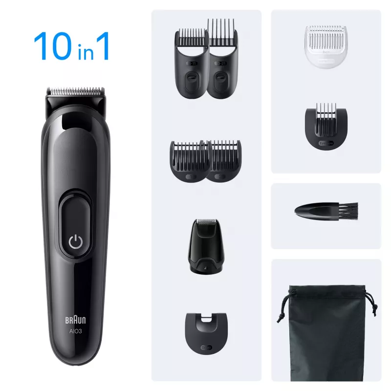 Braun AIO3560 taglia capelli/trimmer nero 14 nickel-metallo idruro (NiMH)