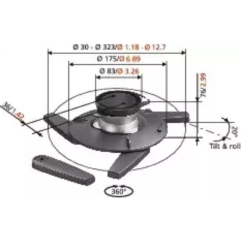 Vogel's EPC 6545 - Soluzione da soffitto per proiettore