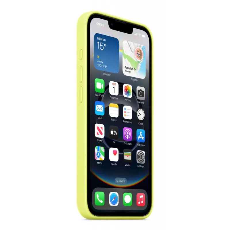 Cover Apple MGYW4ZM/A gialla iPhone 16e 15,5 cm (6,1