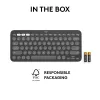 Tastiera Logitech Pebble Keys 2 K380s universale RF wireless + Bluetooth QWERTY US International grafite