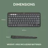 Tastiera Logitech Pebble Keys 2 K380s universale RF wireless + Bluetooth QWERTY US International grafite