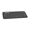 Tastiera Logitech Pebble Keys 2 K380s universale RF wireless + Bluetooth QWERTY US International grafite
