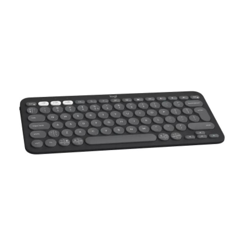 Tastiera Logitech Pebble Keys 2 K380s universale RF wireless + Bluetooth QWERTY US International grafite