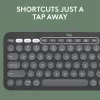 Tastiera Logitech Pebble Keys 2 K380s universale RF wireless + Bluetooth QWERTY US International grafite