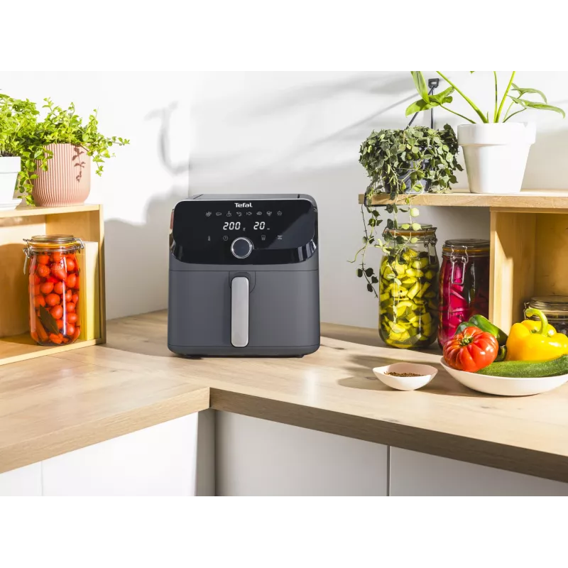 Friggitrice Tefal Easy Fry Mega EY855BE0 singola 7,5 l a sé stante 2020 W friggitrice ad aria grigio