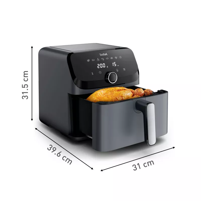 Friggitrice Tefal Easy Fry Mega EY855BE0 singola 7,5 l a sé stante 2020 W friggitrice ad aria grigio