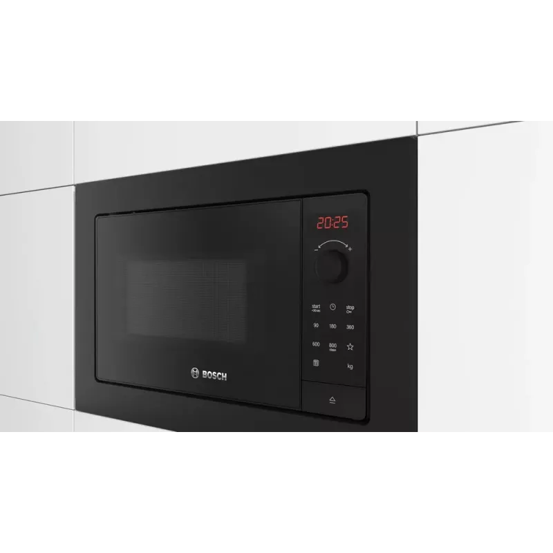 Microonde da incasso Bosch Serie 2 BFL623MB4 20 L 800 W display LED nero manopola