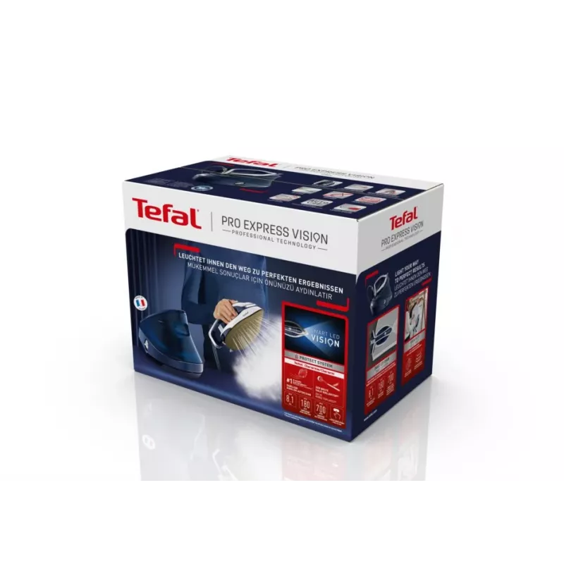 Ferro da stiro Tefal Pro Express Vision GV9812 3000 W 1,1 L suola Durilium AirGlide Autoclean blu, bianco