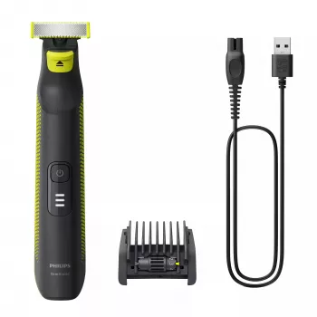 Rasoio Philips OneBlade Pro Face and Body QP6506/15 5-in-1 pettine regolabile uso a umido e a secco display LED
