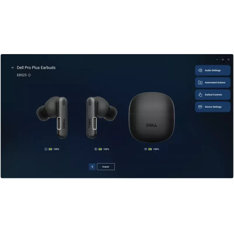 Cuffie DELL EB525 True Wireless Stereo (TWS) in-ear chiamate/musica Bluetooth nero