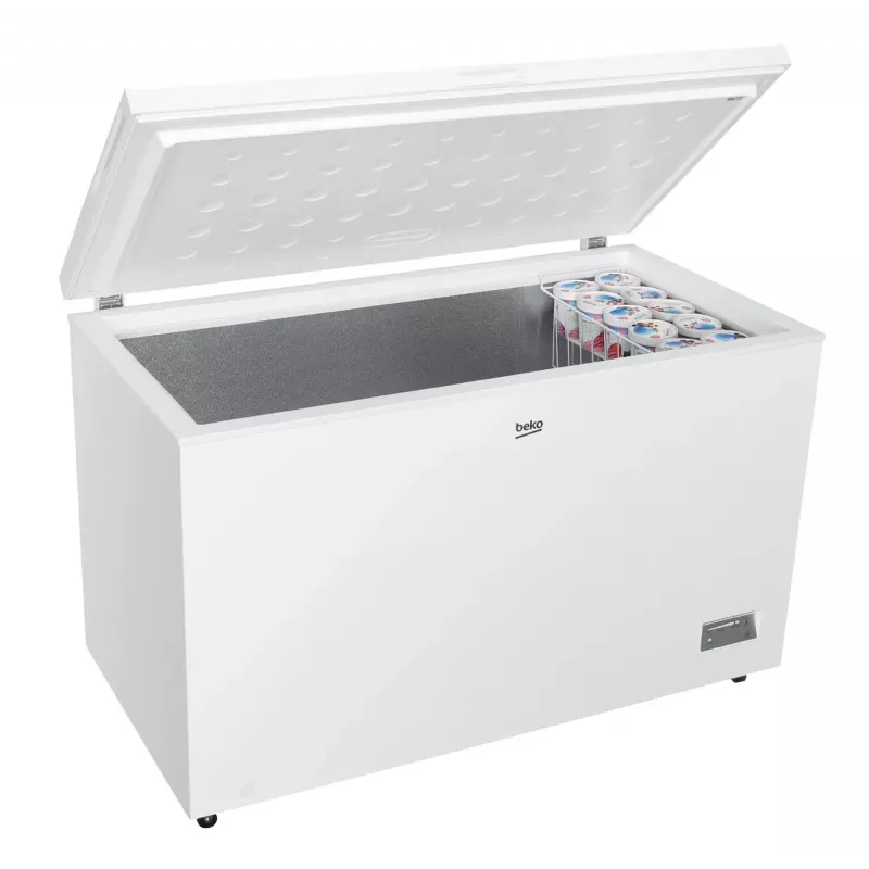 Congelatore a pozzetto BEKO CF380EWN — 371 l, compressore inverter, classe E, bianco