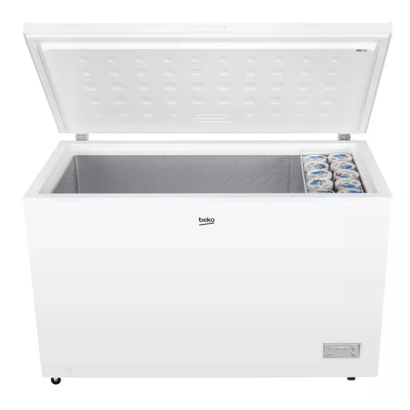 Congelatore a pozzetto BEKO CF380EWN — 371 l, compressore inverter, classe E, bianco