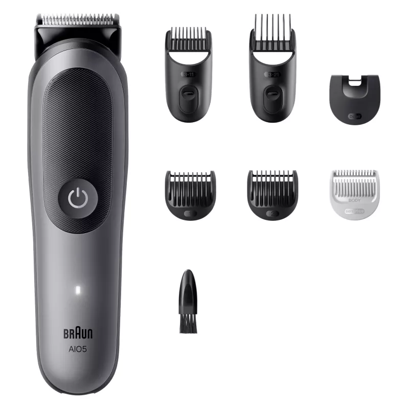Braun Series 5 AIO5520 All-in-One kit per la cura personale 7 in 1, senza fili, 14 impostazioni di lunghezza, nero