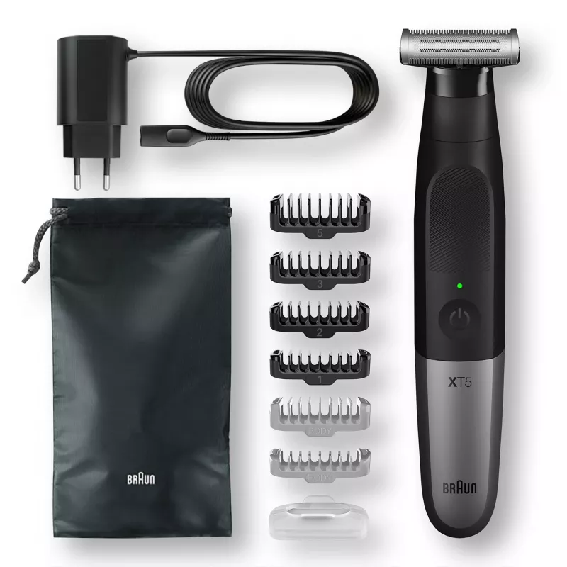 Rasoio a lamina Braun Series X XT5200 trimmer nero, metallizzato