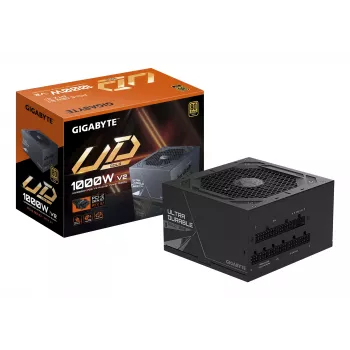 Alimentatore GIGABYTE UD1000GM PG5 V2 – PCIe Gen 5.1, 80 PLUS Gold, completamente modulare, ventola da 120 mm, compatibile ATX 3.1, spina EU