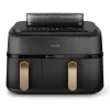 Friggitrice Philips 5000 Serie NA552/00 doppia 9 l da appoggio 2750 W friggitrice ad aria nero, oro