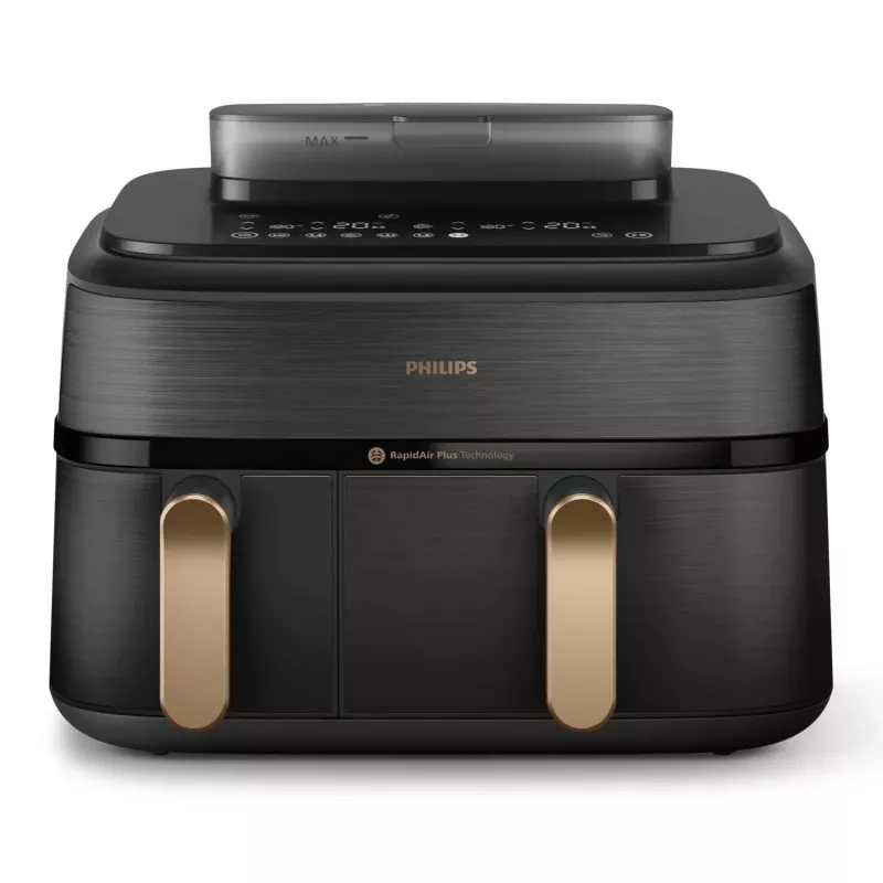 Friggitrice Philips 5000 Serie NA552/00 doppia 9 l da appoggio 2750 W friggitrice ad aria nero, oro
