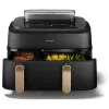 Friggitrice Philips 5000 Serie NA552/00 doppia 9 l da appoggio 2750 W friggitrice ad aria nero, oro