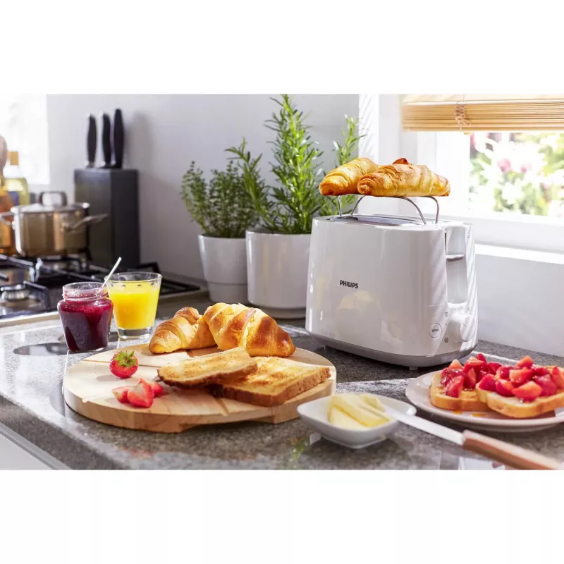 Philips Daily Collection HD2582/00 tostapane, 2 fessure, 830 W, bianco