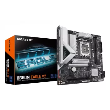 Scheda madre GIGABYTE B860M EAGLE V2 — Micro ATX, LGA 1851, Intel B860, 2 DIMM DDR5 fino a 9066 MHz, PCIe 5.0, 2.5GbE