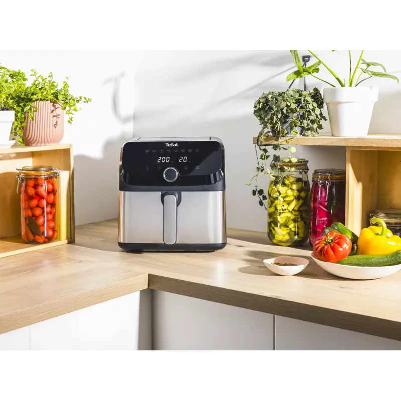 Friggitrice ad aria Tefal Easy Fry Mega EY855D10 singola 7,5 l a sé stante 2020 W nero, acciaio inox